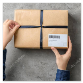 Icona pacco con barcode