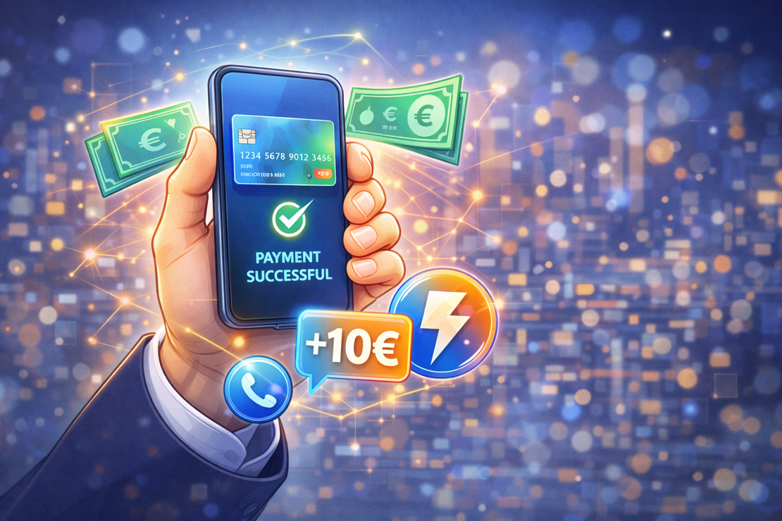 Pagamento bollette e ricariche in negozio